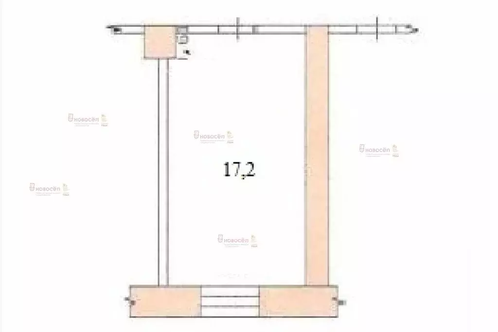 1к в -комнатной квартире (14.4 м) - Фото 1