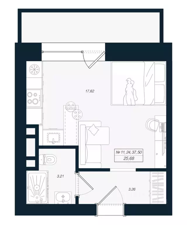 Студия Ленинградская область, Выборгский район, Рощино пгт ул. ... - Фото 1