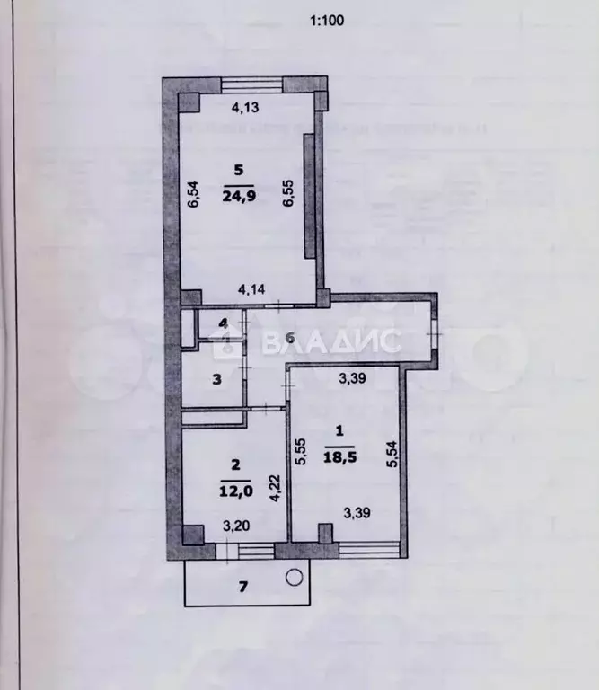 2-к. квартира, 72,2 м, 6/9 эт. - Фото 0