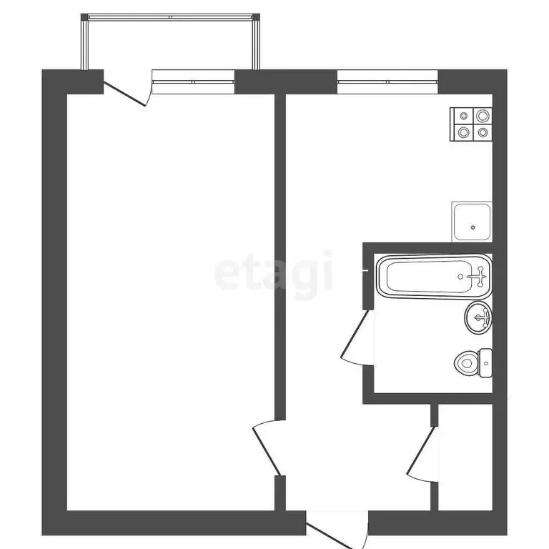 Квартира, 1 комната, 30 м - Фото 0