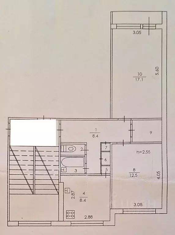 2-к кв. Ленинградская область, Гатчина ул. Хохлова, 4 (54.2 м) - Фото 2