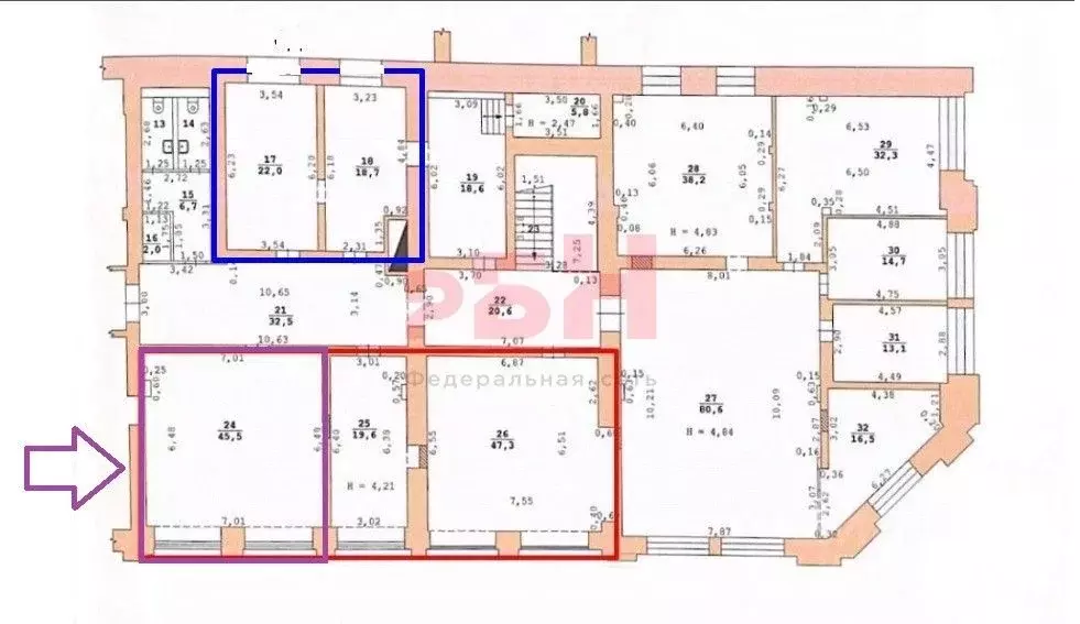 Офис в Свердловская область, Екатеринбург ул. Малышева, 29 (46 м) - Фото 2