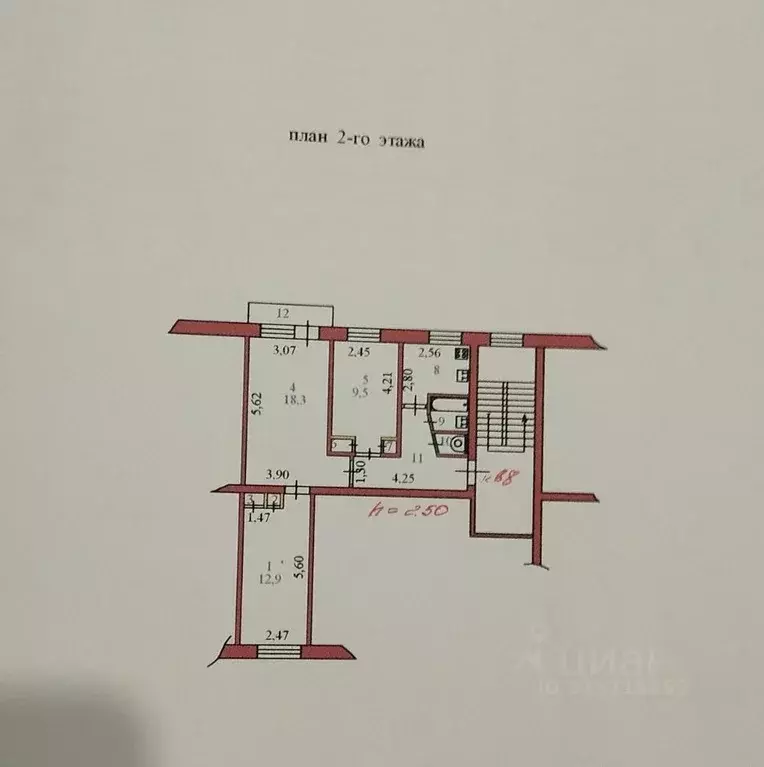 3-к кв. Пензенская область, Пенза ул. Свердлова, 38 (57.5 м) - Фото 1