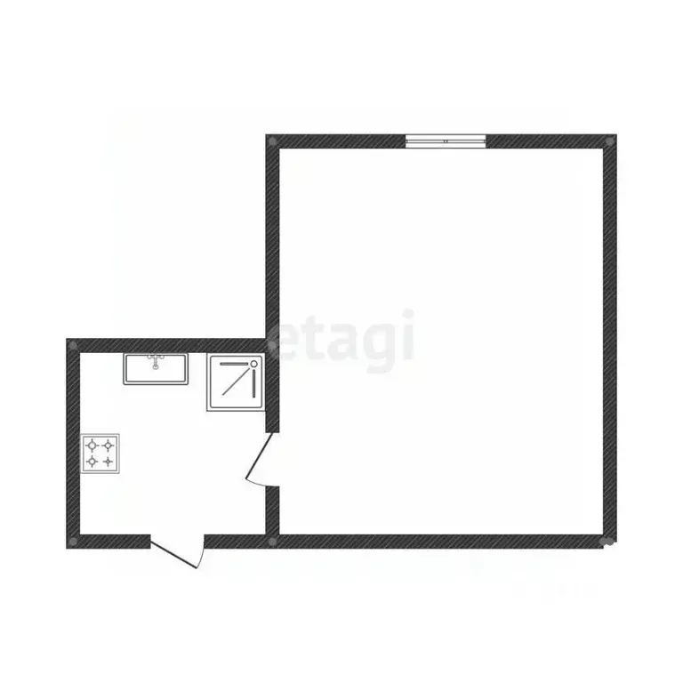 Студия Смоленская область, Смоленск ул. Академика Петрова, 4 (18.0 м) - Фото 1
