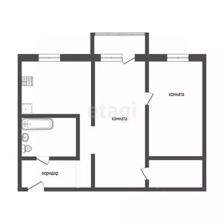2-к кв. Омская область, Омск ул. Авиагородок, 7 (43.0 м) - Фото 1