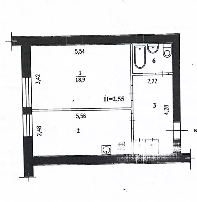 1-к кв. Волгоградская область, Волгоград пос. Ангарский, ул. ... - Фото 2