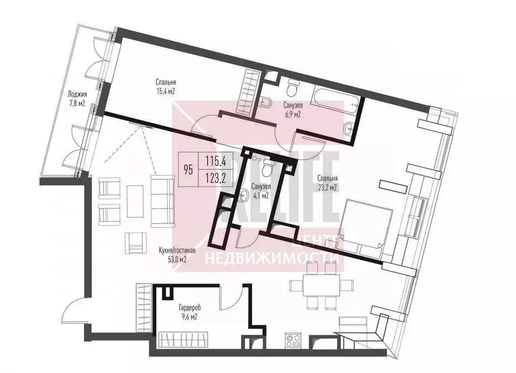 3-к кв. Калининградская область, Калининград Октябрьская ул., 12 ... - Фото 2
