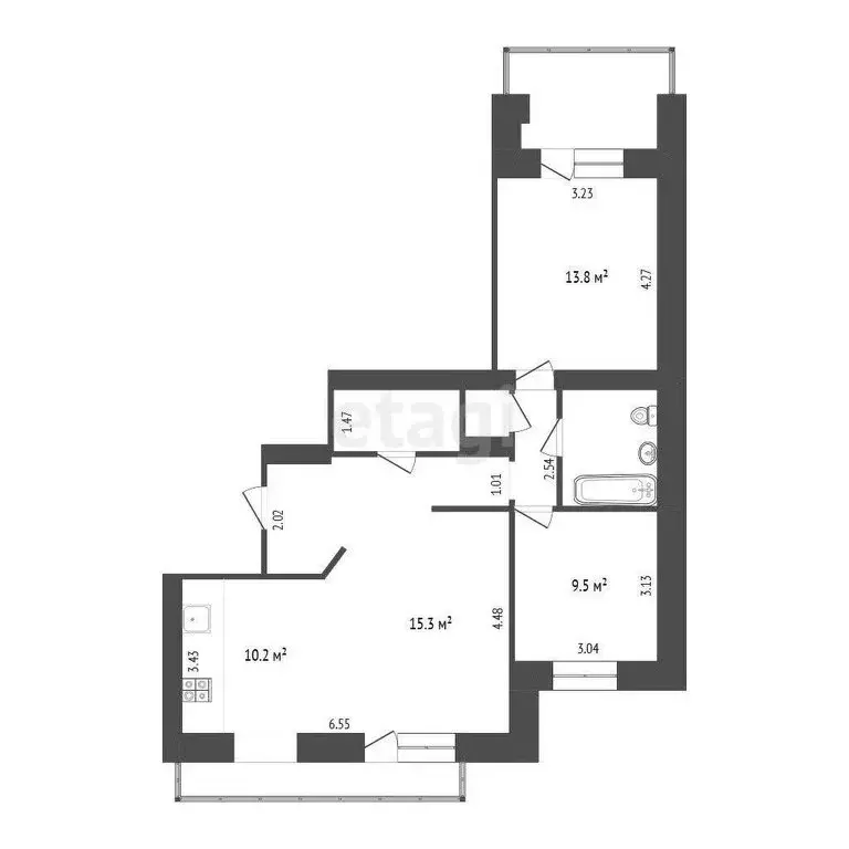 3-комнатная квартира: Симферополь, улица Лексина, 54 (71 м) - Фото 0