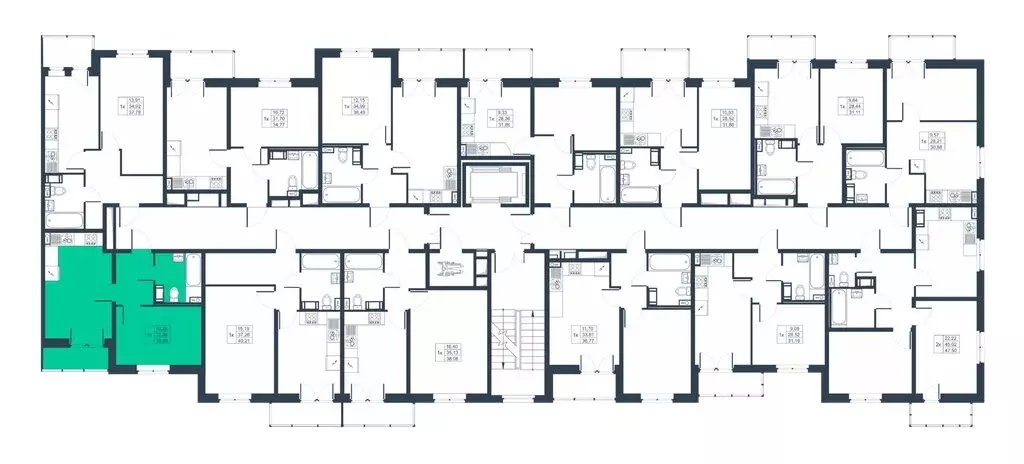 1-комнатная квартира: Коммунар, массив Ижора (34.28 м) - Фото 1