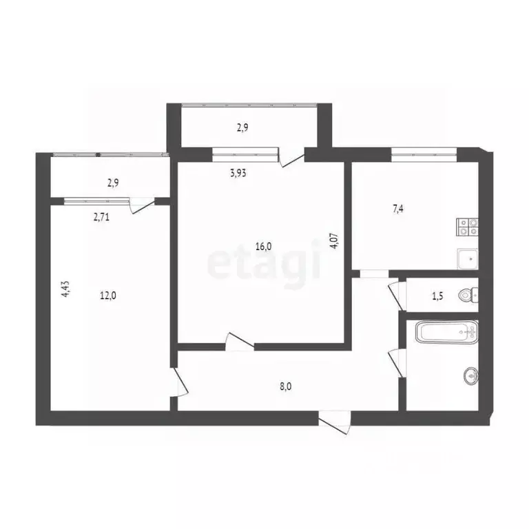 2-к кв. Крым, Саки ул. Ивановой (50.0 м) - Фото 0