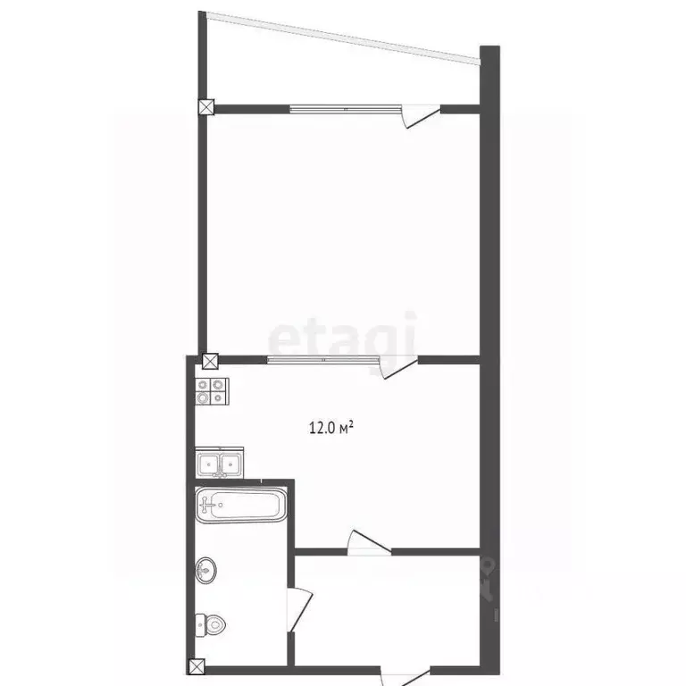Студия Севастополь ул. Пляж Омега, 39с1 (72.4 м) - Фото 1