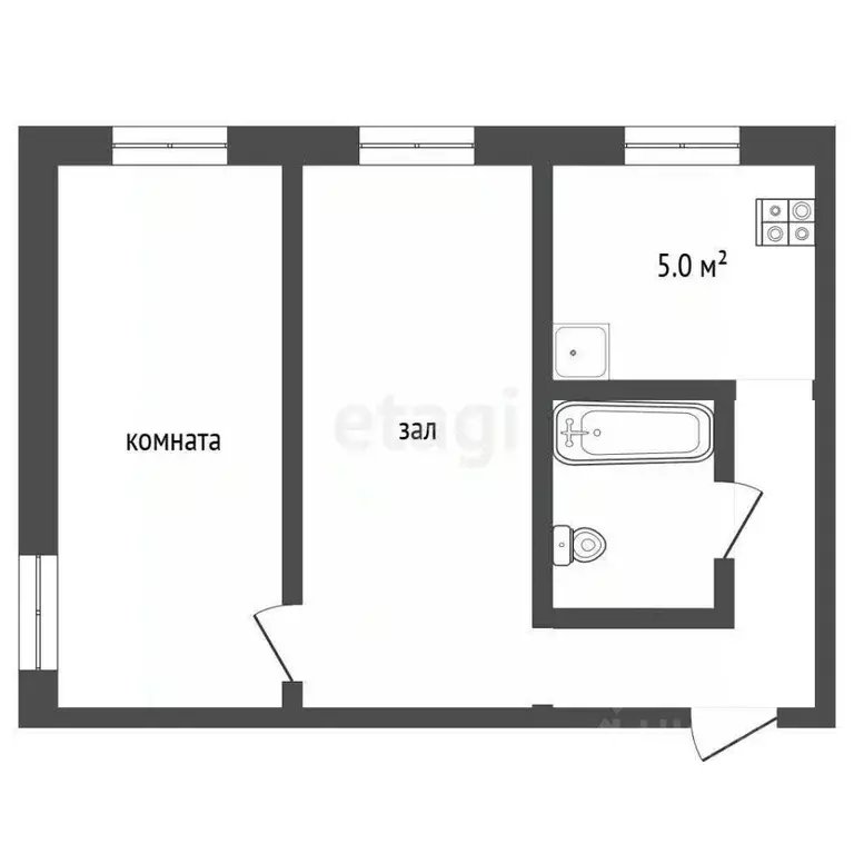 2-к кв. Владимирская область, Муром Юбилейная ул., 50 (36.9 м) - Фото 0