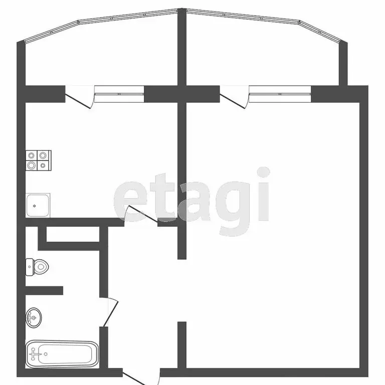 1-комнатная квартира: Тюмень, улица Константина Посьета, 11 (37.3 м) - Фото 1