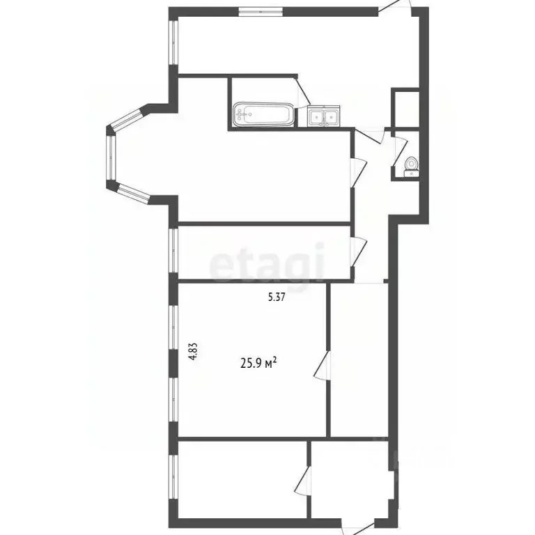 Комната Санкт-Петербург Старорусская ул., 5/3 (20.7 м) - Фото 2