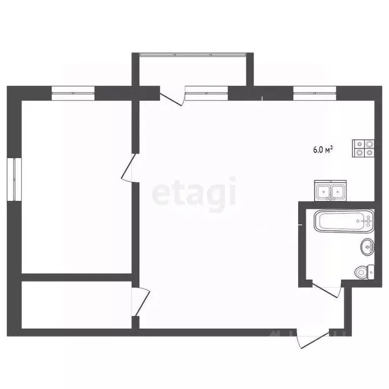 2-к кв. Вологодская область, Череповец ул. Ленина, 84 (41.9 м) - Фото 2