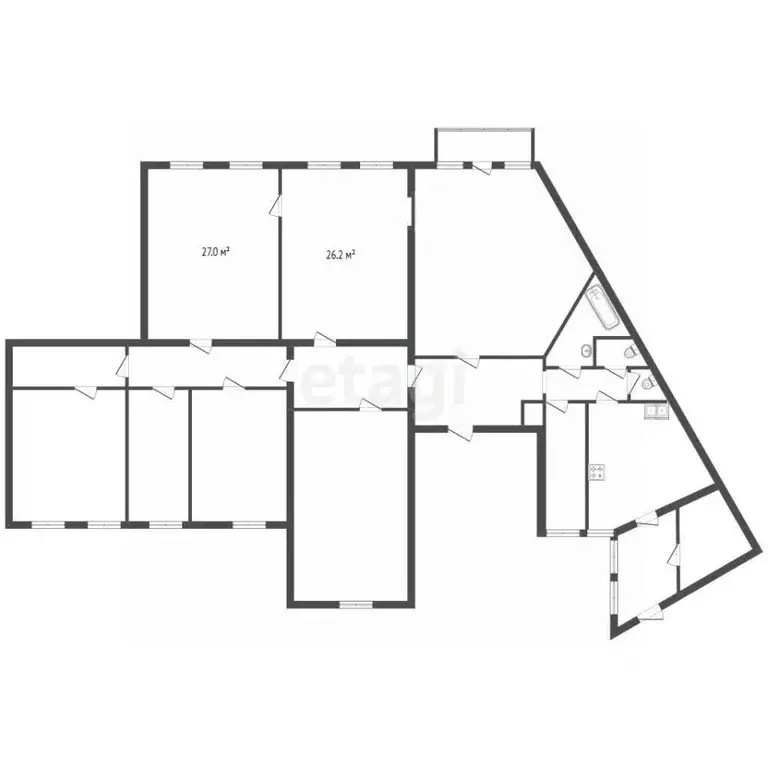 Комната Санкт-Петербург ул. Лабутина, 36 (54.0 м) - Фото 2