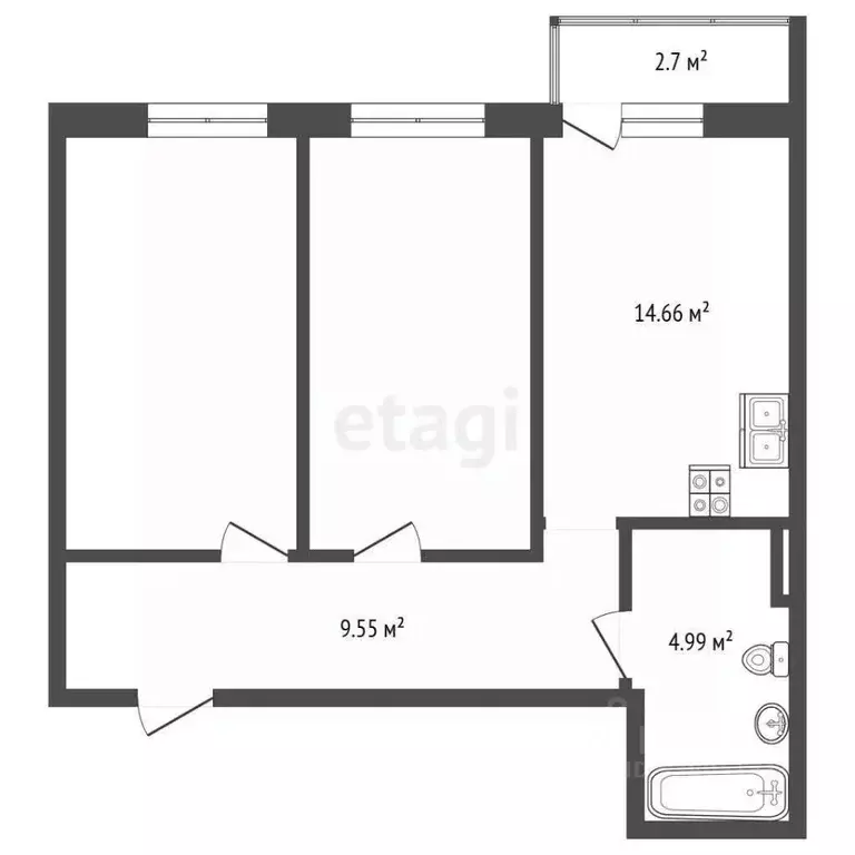 2-к кв. Ростовская область, Ростов-на-Дону ул. Малиновского, 33Б ... - Фото 0