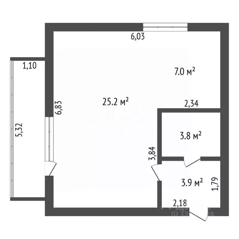 1-к кв. Амурская область, Благовещенск ул. Фрунзе, 48 (39.9 м) - Фото 2