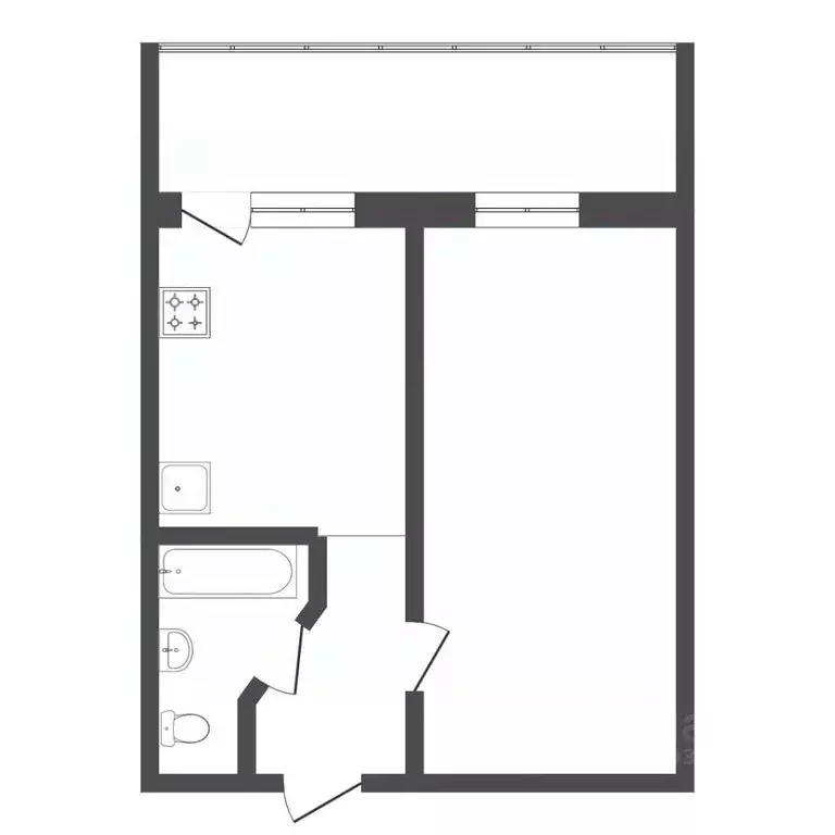 1-к кв. Тюменская область, Тюмень ул. Василия Гольцова, 22 (34.1 м) - Фото 2