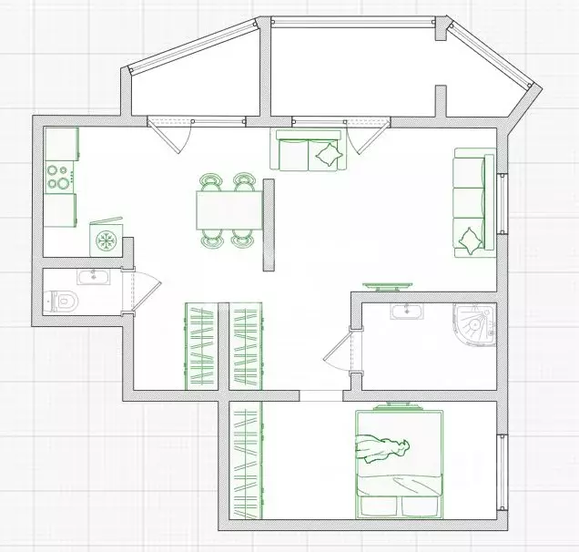 3-к кв. Омская область, Омск ул. 27-я Северная, 44/2 (73.8 м) - Фото 1