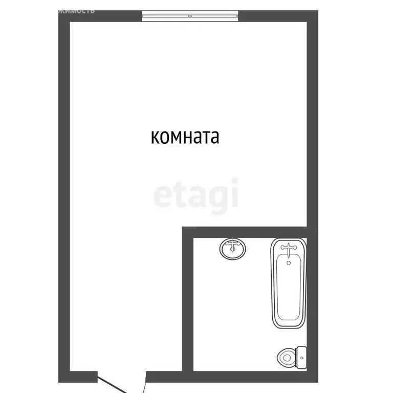 Квартира-студия: Заводоуковск, Первомайская улица, 9 (16.1 м) - Фото 1