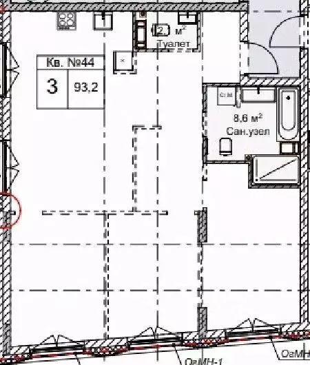3-к кв. Нижегородская область, Нижний Новгород Огни Започаинья жилой ... - Фото 1