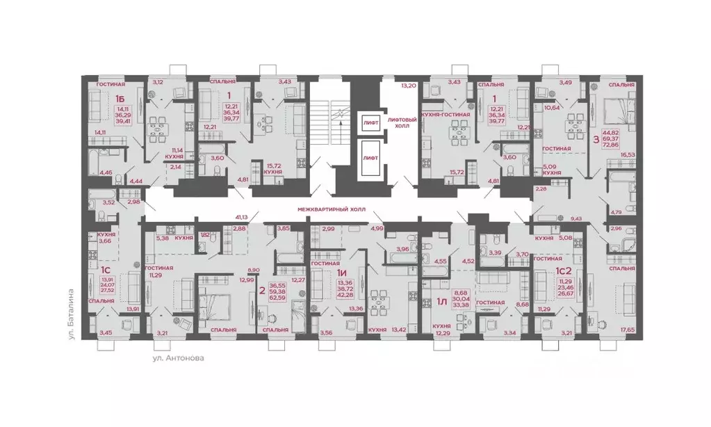 1-к кв. Пензенская область, Пенза Микрорайон Новобережье жилой ... - Фото 2