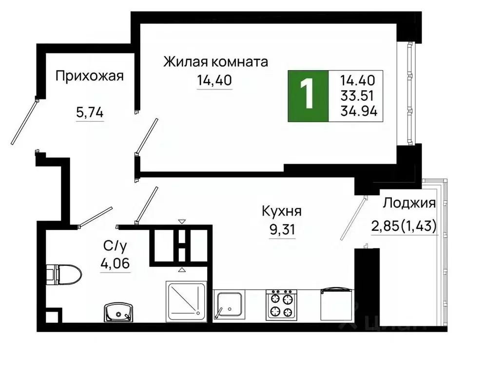 1-к кв. Ростовская область, Ростов-на-Дону Нефтекачка кв-л, Октябрь ... - Фото 0