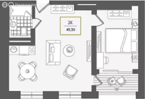 2-комнатная квартира: Сочи, улица Ленина, 280/2 (49.3 м) - Фото 0