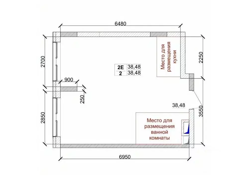 2-к кв. Кемеровская область, Кемерово ул. Дружбы, 9 (38.48 м) - Фото 0