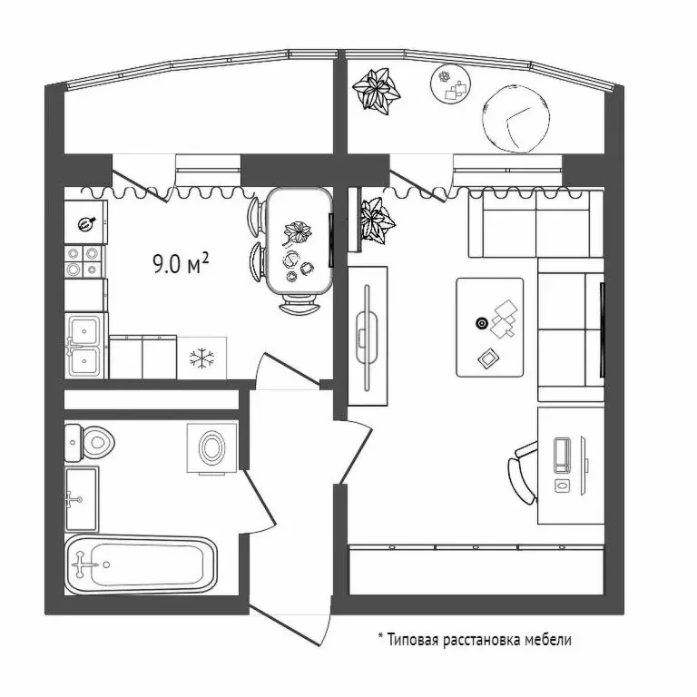 1-комнатная квартира: деревня Патрушева, улица Александра Пушкина, 3к1 ... - Фото 1