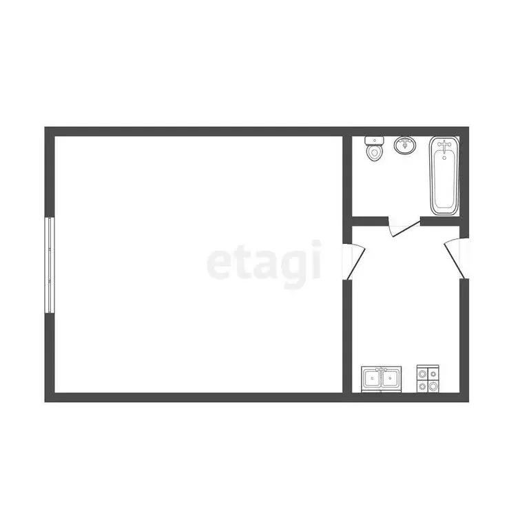 1-комнатная квартира: Иркутск, микрорайон Первомайский, 37А (24 м) - Фото 0