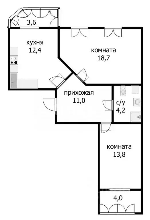 2-к кв. Краснодарский край, Анапа Парковая ул., 64к1 (67.7 м) - Фото 2