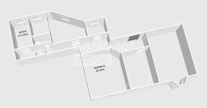 Комната Санкт-Петербург Петропавловская ул., 8 (28.0 м) - Фото 2