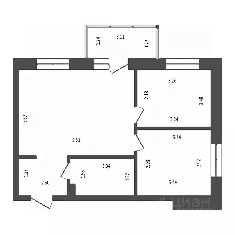 3-к кв. Красноярский край, Красноярск Линейная ул., 118 (47.2 м) - Фото 2