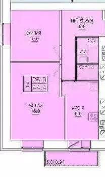 2-к кв. Пермский край, Пермь Ольховская ул., 21 (45.0 м) - Фото 1