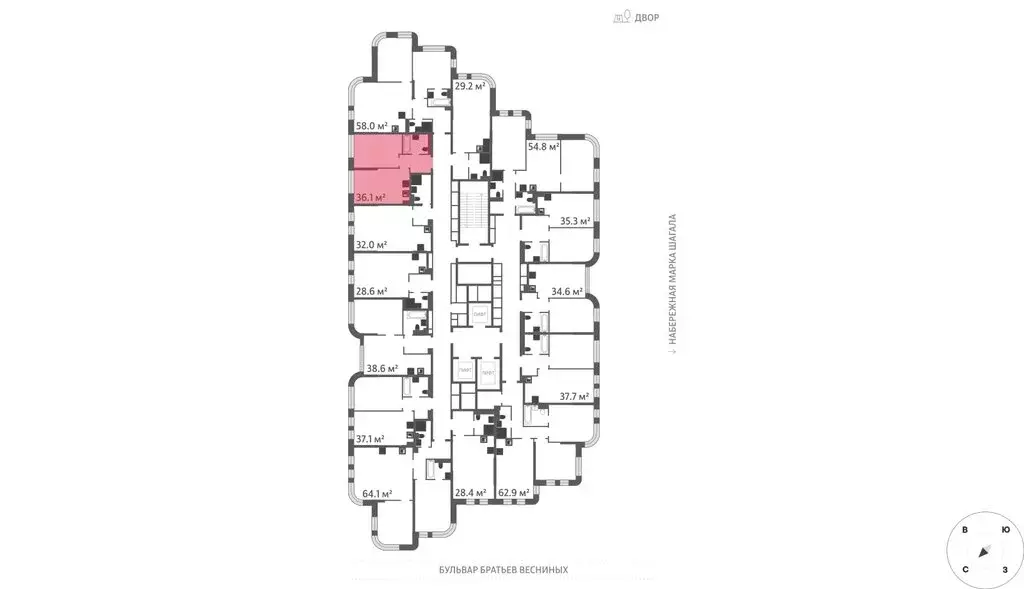 1-комнатная квартира: Москва, ЖК Марк, к3 (36.1 м) - Фото 1