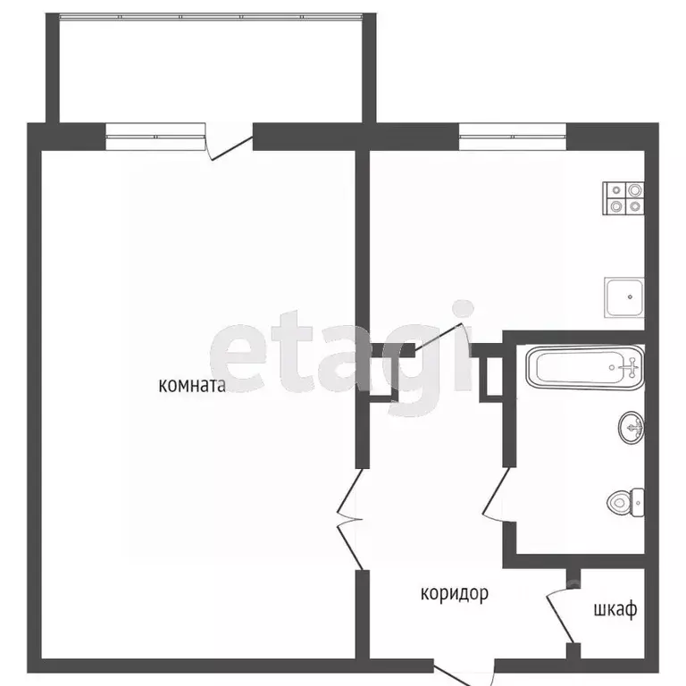 1-к кв. Алтайский край, Бийск Ударная ул., 92/1 (37.6 м) - Фото 2