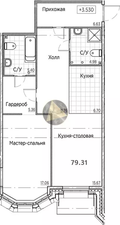 1-комнатная квартира: Санкт-Петербург, 12-я линия Васильевского ... - Фото 0