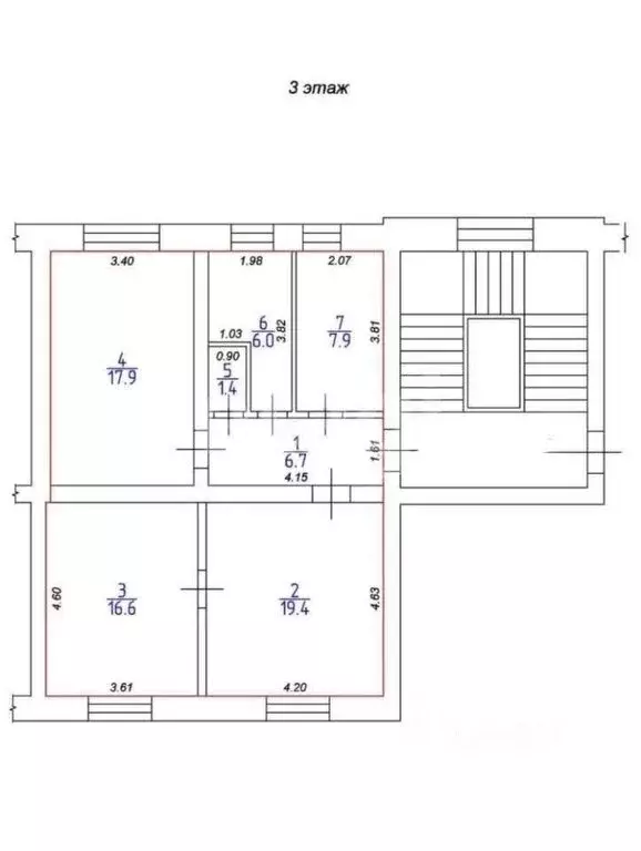 3-комнатная квартира: Тверь, улица Вагжанова, 16 (78 м) - Фото 1