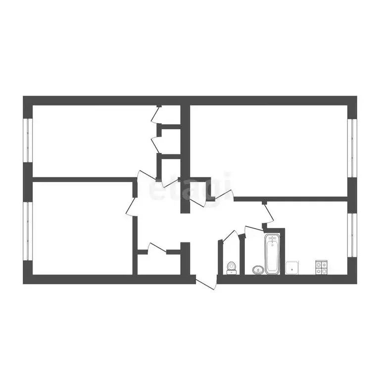 3-комнатная квартира: Ирбит, Пролетарская улица, 38 (63.5 м) - Фото 0