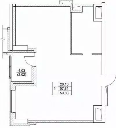 1-к кв. Приморский край, Владивосток ул. Сочинская, 17 (59.83 м) - Фото 0