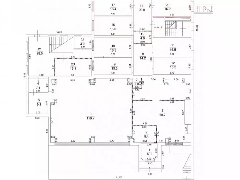 Помещение свободного назначения в Москва Каргопольская ул., 14К2 (106 ... - Фото 2