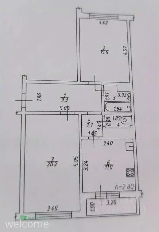 2-к кв. Ставропольский край, Ставрополь ул. Пирогова, 102/1 (62.7 м) - Фото 1