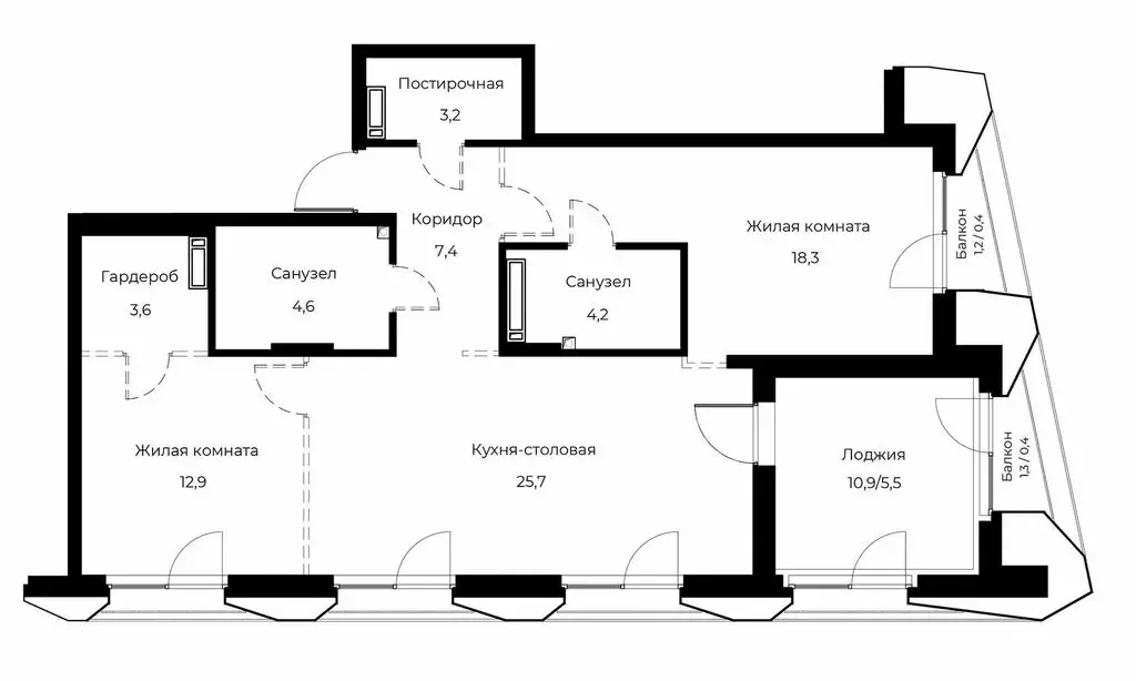 2-комнатная квартира: Пенза, улица Богданова, 39 (86.2 м) - Фото 0