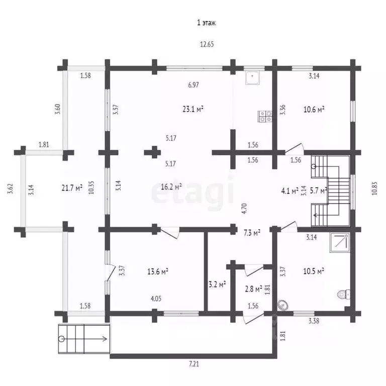 Дом в Ямало-Ненецкий АО, Тарко-Сале Пуровский район, Набережная ул., ... - Фото 2