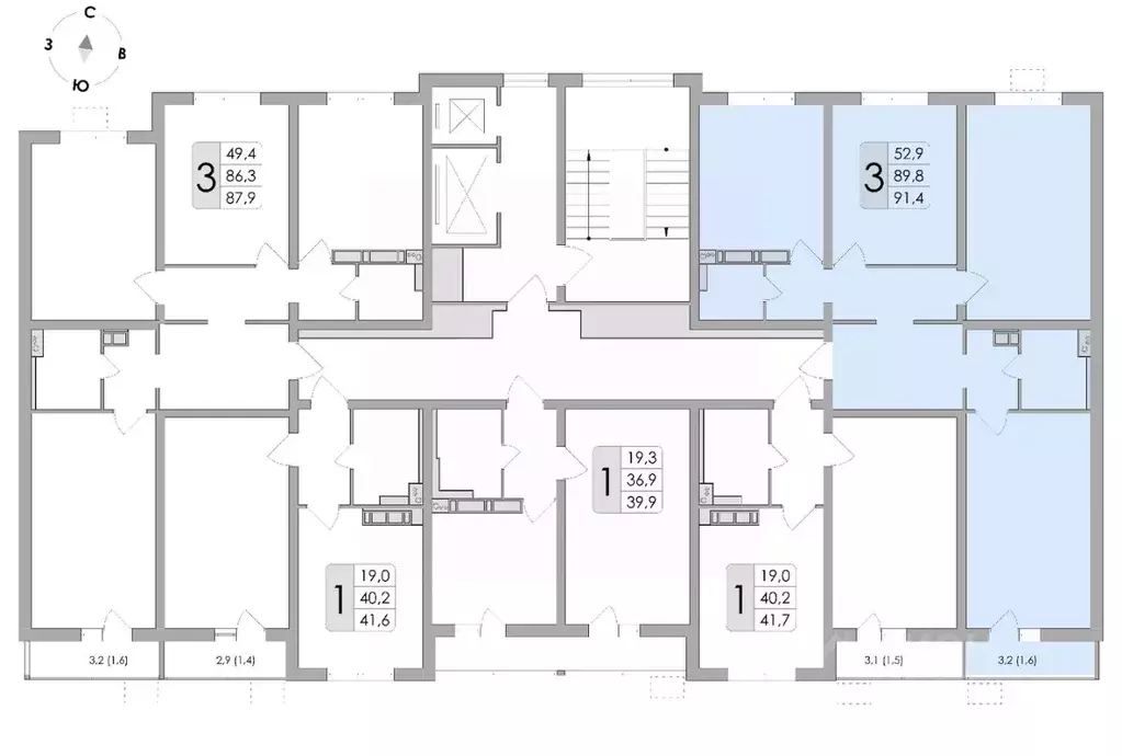 3-к кв. воронежская область, воронеж ул. шишкова, 140б/16 (91.4 м) - Фото 1