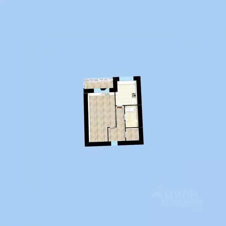 1-к кв. Башкортостан, Уфа ул. Цюрупы, 156/1 (38.6 м) - Фото 1