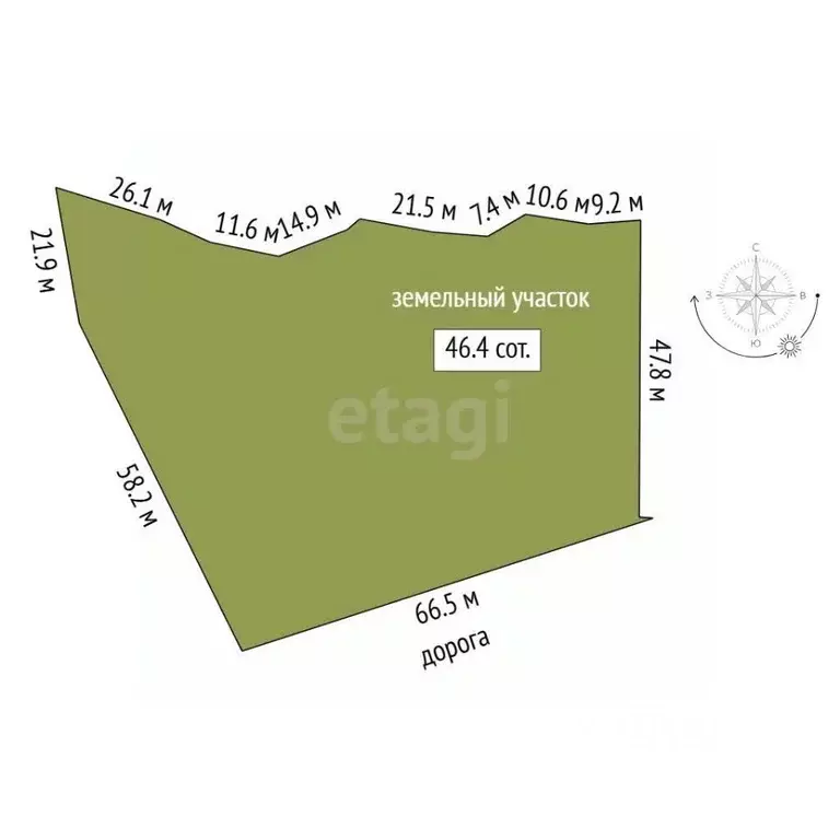 Участок в Тюменская область, Тюмень  (46.41 сот.) - Фото 2