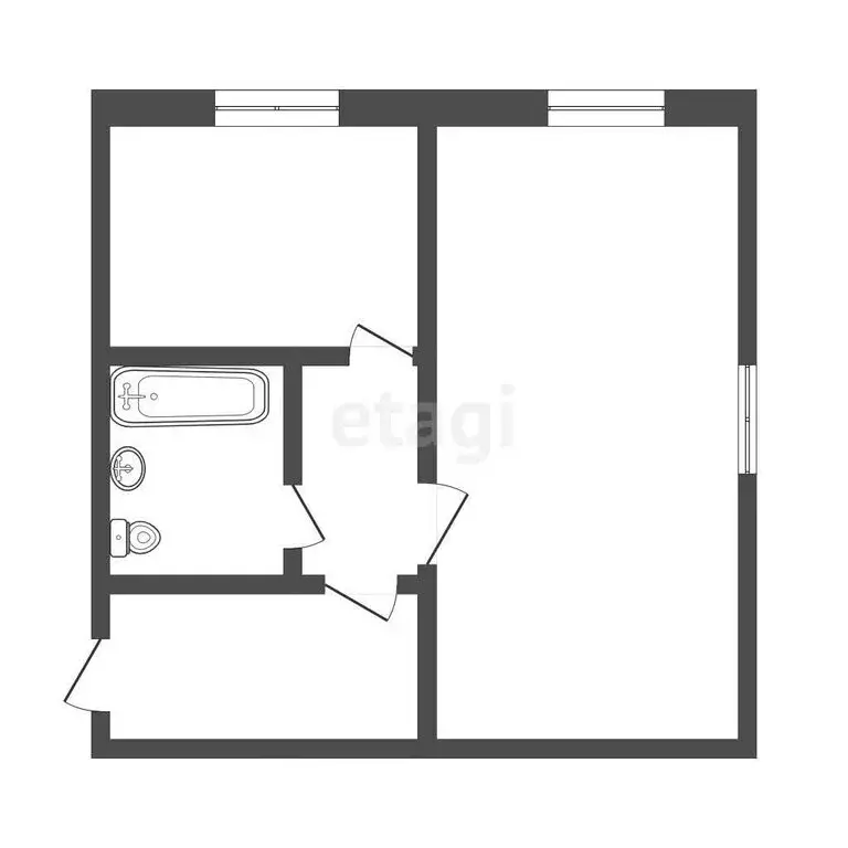 1-комнатная квартира: Ульяновск, улица Рябикова, 3 (30.6 м) - Фото 1